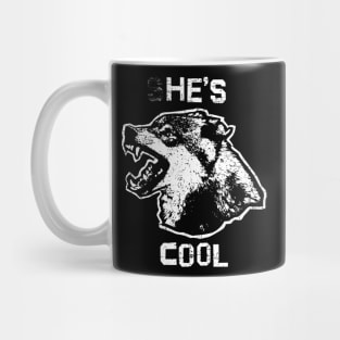 distressed wolf Mug